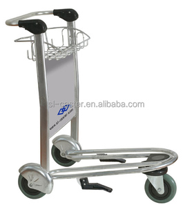 Chariot d'aéroport en acier inoxydable à 3 roues Factory Direct Chariot à main de qualité supérieure pour les voyageurs disponibles à la vente - Product Image 1