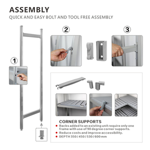 Kích thước khác nhau môi trường Kệ chống gỉ Kệ nhựa kệ với lõi thép cho phòng lạnh - Product Image 4