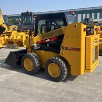 SSL55B Skid Steer Loader, Kapasitas Terukur 750kg, Skidsteer Kompak dengan Bucket Standar untuk Pekerjaan Lanskap & Pekerjaan Kota