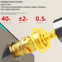 Système de douche de luxe pour salle de bain, ensemble de douche à effet pluie en laiton, montage mural, thermostatique, douche numérique intelligente avec massage des épaules