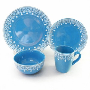 Juego de Vajilla de <span class=keywords><strong>Gres</strong></span> de 16 Piezas de Moda / Vajilla Pakistaní / Vajilla de Cerámica Contemporánea Grace Designs para Fiestas - Product Image 4