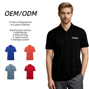 Polo T-shirt pour homme uni personnalisé, coupe ajustée, 100% coton, fournisseur de premier plan, poids lourd, respirant, décontracté, pour le sport en plein air - Product Image 1