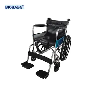 BIOBASE Fauteuil roulant d'hôpital à hauteur réglable Fauteuil roulant manuel pour personnes âgées