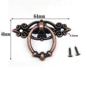 Antique Drawer Pulls Wooden Box Decorative Zinc Alloy Ring Handle Furniture Kitchen Cabinets <strong>Door</strong> <strong>Knobs</strong> - Product Image 4