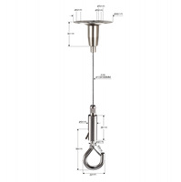 Prix usine OEM Réglable led lumières plafond montage câble pince câble support métal fil suspension kit