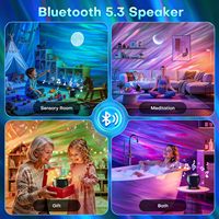 Proyektor Galaksi 375 Efek dengan Speaker Bluetooth 5.3, 15 Suara Tidur, Lampu Malam Aurora Bintang, dan Remote untuk Kamar Tidur