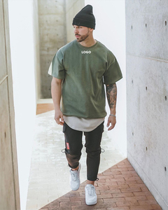 Son erkek düz renk pamuk Tee yüksek kalite yaz artı boyutu o-boyun temel t-shirt - Product Image 5