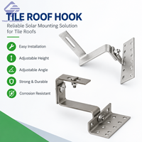 Support de fixation réglable pour tuiles solaires, crochet de montage en aluminium pour l'installation de panneaux solaires sur toits en tuiles céramiques