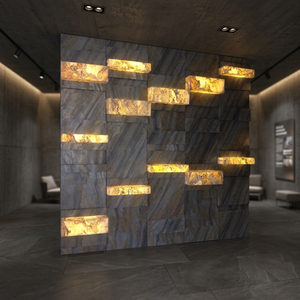 Revêtement mural en pierre naturelle flexible et mince, panneaux 3D, panneaux muraux autocollants pour décoration extérieure, usage hôtelier - Product Image 3