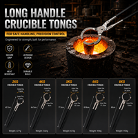 Pinces de 2kg/4kg/5kg/6kg/8kg pour manipuler les creusets de fusion, pinces en acier inoxydable, outils de moulage de bijoux, pinces à creusets