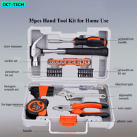 Ensemble d'outils à main 8/9/18/20/26/35 pièces, kit d'outils à main avec boîte à outils en plastique pour réparation de voiture et de maison