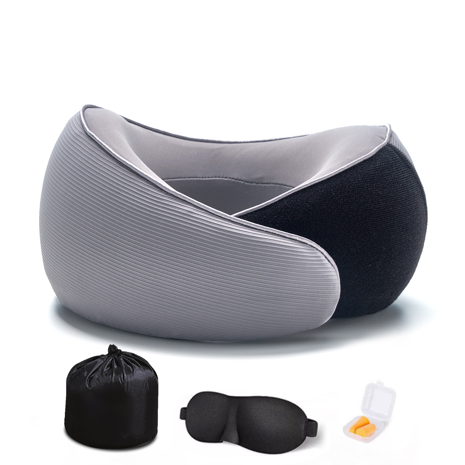 Costume gris foncé (masque pour les yeux et bouchons d'oreilles)