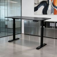 Bureaux informatiques électriques modernes à commande manuelle, robustes, ergonomiques, réglables en hauteur, pour usage commercial, assis-debout