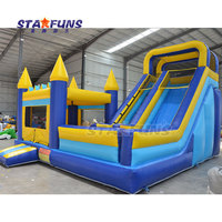 Château Gonflable, Château de Rebond, Maison de Rebond Gonflable, Combo Toboggan Gonflable, Maison de Rebond Gonflable pour Enfants et Adultes avec Souffleur