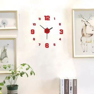 Creative DIY Frameless <b>Digital</b> & Analog <b>Wall</b> <b>Clock</b> Minimalist Design for Home & Office Easy Installation <b>Wall</b> Decal - Product Image 5