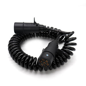 Conector de remolque Cable de 7 pines Espiral con cable de resorte Cable de bobina Semirremolque de camión pesado eléctrico - Product Image 4
