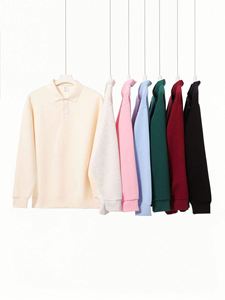 H5492 Nouveautés Vente en gros Sweat-shirts personnalisés en coton mélangé 350 grammes Col polo Sweat-shirts unisexes - Product Image 2