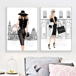 Vernis à ongles à talons hauts, parfum, mode fille, Art mural, toile, peinture, affiches et imprimés nordiques, photos murales pour salon - Product Image 3