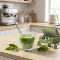 Capsules de Matcha de Qualité Cérémoniale 100% Pure, Sans Sucre, en Vrac et en Sachet, Personnalisables OEM, Marque Privée
