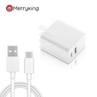 Pengisi daya usb universal pd 20w, pengisi daya usb 100-240v steker AS lipat PD Tipe C QC3.0 pengisian daya Cepat usb ganda dengan ETL UL PSE