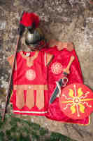 Buena calidad hecho en España hermosa túnica estilo Medieval Tabard Kaligula cinturón para puesta en escena