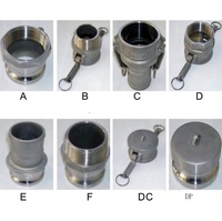 Accouplement Camlock en alliage d'aluminium de 1/2 à 8 pouces Type B femelle X mâle NPT/BSP avec surface polie Joint rapide avec came et rainure