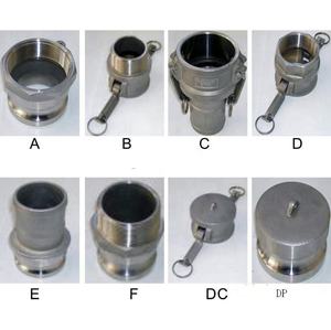 Acoplamiento Camlock de aleación de aluminio de 1/2 \ "a 8 \" tipo <span class=keywords><strong>B</strong></span> hembra X macho NPT/BSP con sellado rápido de superficie pulida con leva y ranura - Product Image 2