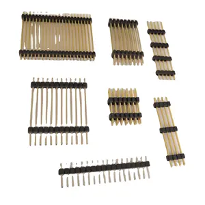 Yüksek kaliteli düz pcb pin header stack 2.54 0.5mm erkek header 10 pin 2.54mm tek sıra pin başlığı