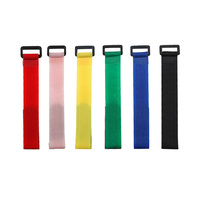 Attaches-câbles multi-usages en nylon 100% avec boucle auto-agrippante, réutilisables, colorées, réglables, avec boucle