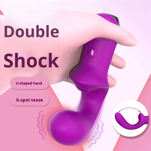 Doppelseitiger 10-Gang Wasserdichter USB-Aufladbarer Vibrator Erwachsenen-Sexspielzeug <span class=keywords><strong>Dildo</strong></span> Weiblicher G-Punkt-Stimulator Masturbator - Product Image 1