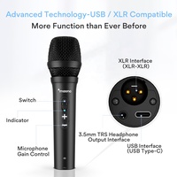 Microphone dynamique professionnel MAONO à réduction de bruit pour l'enregistrement audio et vidéo, le chant, le karaoké, la diffusion en direct et les jeux