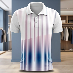 Camisa de Manga Larga con Botones, de Poliéster/Algodón, Tejida e Impresa de Alta Calidad, con Absorción de Humedad, Color Sólido, Impresión Digital para Hombre - Product Image 3