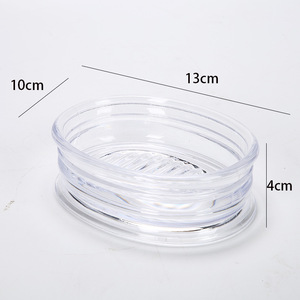 Transparent Round Plastic Soap Dish Da-0088 For Bathroom Sink Use - Product Image 2