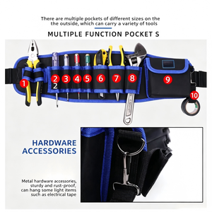 Lu Lin <b>Tool</b> Waist <b>Bag</b> Oxford Cloth Multi Function Portable Electrical Repair Storage <b>Bag</b> L Series - Product Image 3