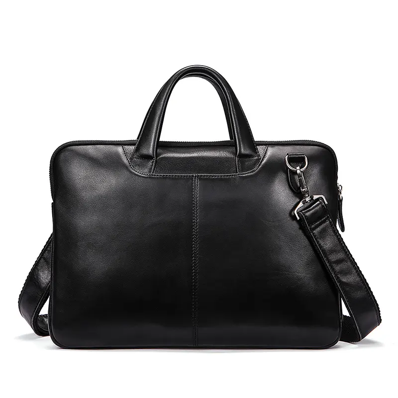 luxury high end genuine leather laptop bags mens laptop business briefcase