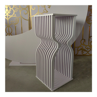 Ensemble de 3 piédestaux or rond métal mariage toile de fond support colonnes cylindres bébé douche fête métal dessert table pilier