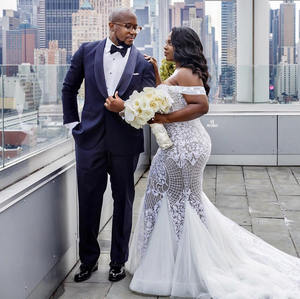 AL1481 2025 classico alla moda elegante sirena Curvy abito <span class=keywords><strong>da</strong></span> <span class=keywords><strong>sposa</strong></span> per le <span class=keywords><strong>donne</strong></span> di alta qualità di lusso taglie forti di sirena <span class=keywords><strong>abiti</strong></span> <span class=keywords><strong>da</strong></span> <span class=keywords><strong>sposa</strong></span> - Product Image 6