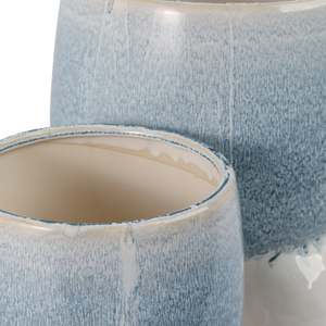 Vasi per piante in ceramica smaltata con piedini a sfera per uso interno ed esterno, set di due - Product Image 4