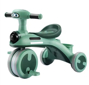 高品質 2025年モデル 二人乗り幼児用三輪車 プラスチック製子供用乗用玩具 メロディー付き 兄弟姉妹で乗れる 公園遊び 家族旅行に - Product Image 1