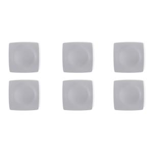 Assiettes à dessert Excelsa Eclipse 21 cm, grises, carrées, modernes, lot de 6, compatibles lave-vaisselle, en céramique - Product Image 2