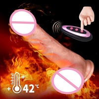 Dildo en silicone rétractable, chauffant et vibrant automatiquement, texture réaliste et douce, étanche et rechargeable, jouet sexuel féminin