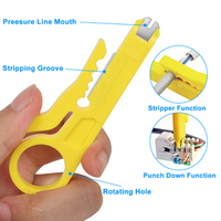 Kit d'outils réseau EXC : Pince à sertir manuelle RJ45, dénudeur de fils, testeur de connecteurs métal et plastique