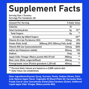 Best Selling Apple Cider Vinegar Gummies with Apple Cider Vinegar Helps Manage Weight Supports <b>Metabolic</b> Function Gummies - Product Image 6