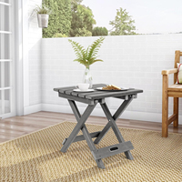 Table de camping pliable moderne pour l'extérieur, en matériau HDPE, imperméable, empilable, légère, résistante aux UV, mobilier d'extérieur