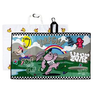 Microfiber Waffle Ball Cleaning Towel Custom Logo Accessories Sublimation Golf Towels With <b>Grommet</b> and Hook - Product Image 2