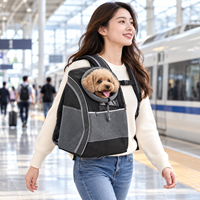 Sac à dos de transport portable en PVC pour animaux de compagnie Zheng Xin avec fermeture à ceinture, respirant, grande capacité, pour chat, vente en gros