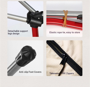 Lit de camping pliable en aluminium 7075 léger et portable, design moderne en Oxford 600D, pour une personne, COT-0 - Product Image 4