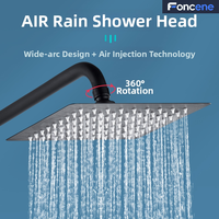 Douche de plafond dissimulée de style contemporain en acier inoxydable avec pluie aérienne massage surface brossée jet doux OEM disponible