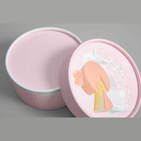 Boîte à gâteau ronde en papier rose personnalisée avec couvercle, emballage pour dessert, cylindre, vente en gros pour boulangerie et pâtisserie, directement de l'usine