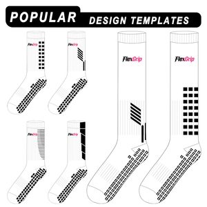 Calzini Antiscivolo FlexGrip con Design Personalizzato, in Cotone Pettinato, Traspiranti, Bianchi, da Uomo, per <span class=keywords><strong>Calcio</strong></span>, con Suola Ecologica - Product Image 4